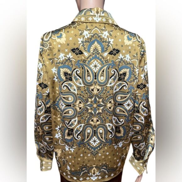 Bundle of Two Silky Blouse LOFT Rachel Zoe  Womens Blouse S Floral Boho Floral - Picture 5 of 11